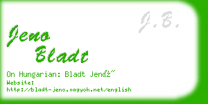 jeno bladt business card